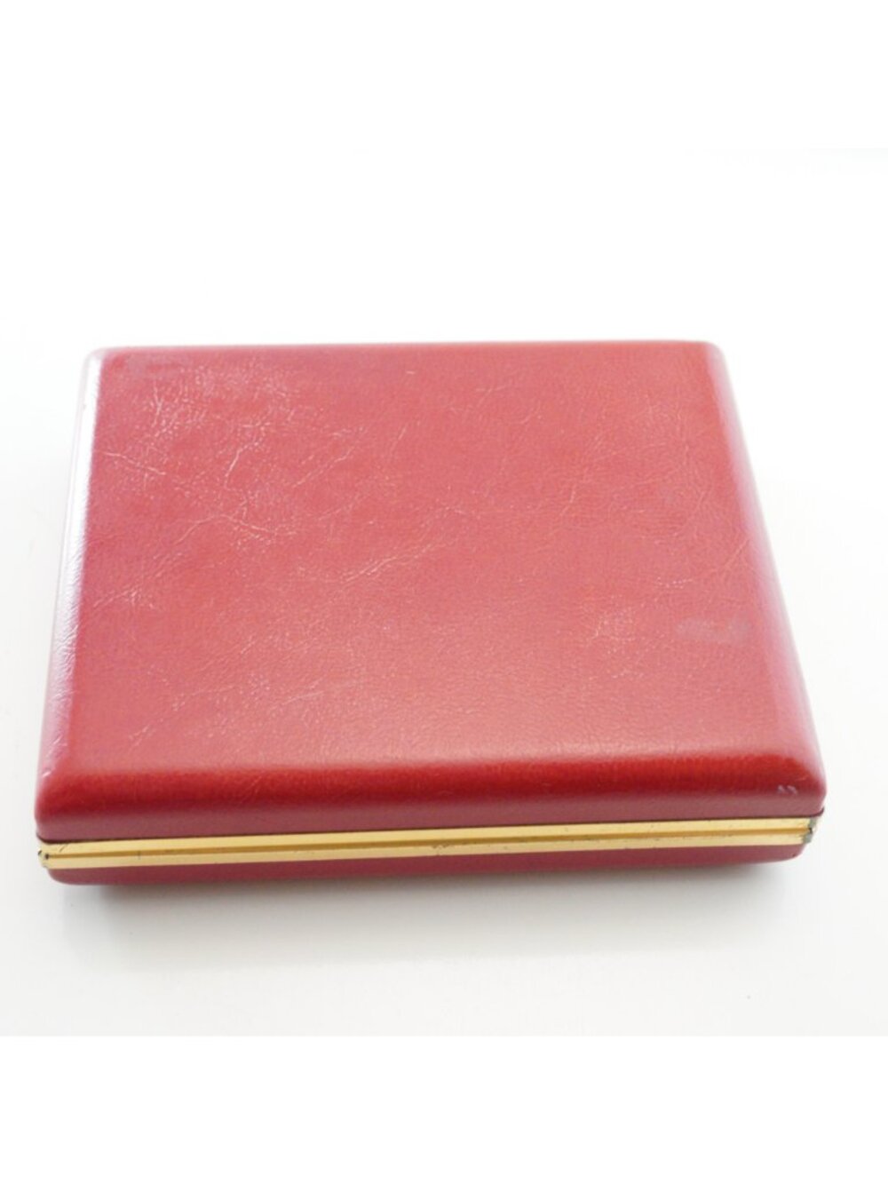 Vintage Red Jewelry Earrings Travel Storage Case Clamshell - Picture 5 of 7